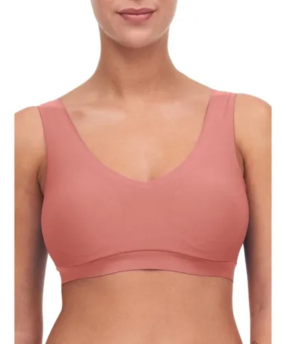 Chantelle Womens SoftStretch V-Neck Jersey Crop Top - Pink Polyamide