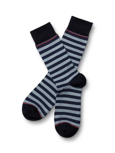 Charles Tyrwhitt Block Stripe Socks - Blue/Multi - Male