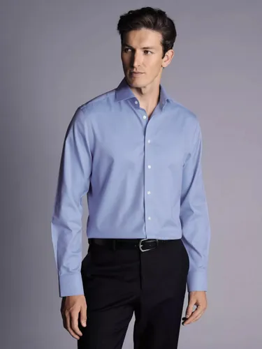 Charles Tyrwhitt Button Down Collar Non-Iron Slim Fit Shirt, Cornflower Blue - Cornflower Blue - Male