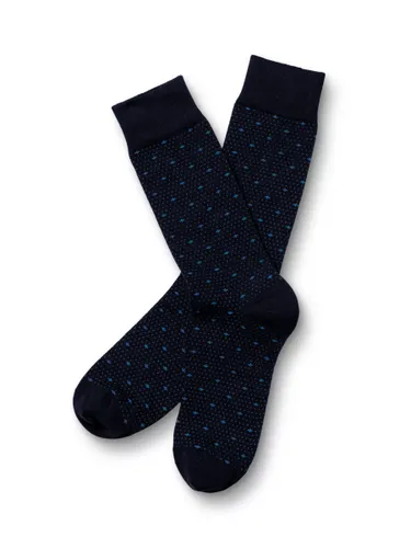 Charles Tyrwhitt Cotton Rich Geometric Print Socks, Denim Blue - Denim Blue - Male