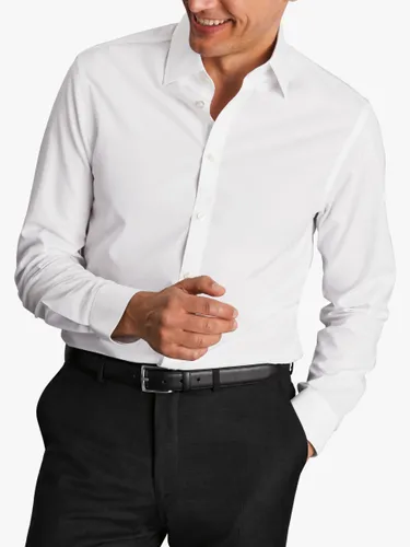 Charles Tyrwhitt Cutaway Collar Non-Iron Poplin Slim Fit Shirt - White - Male