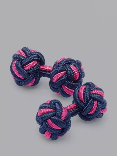 Charles Tyrwhitt Knot Cufflinks - Navy & Pink - Male