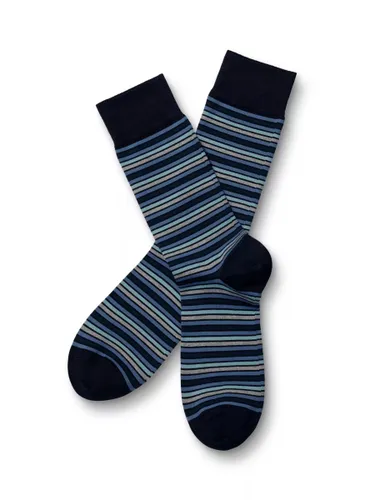 Charles Tyrwhitt Melange Stripe Socks - Blue/Multi - Male