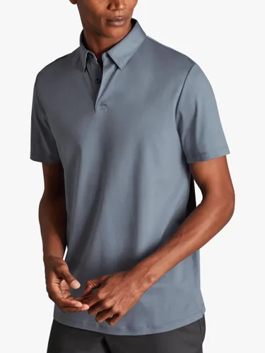 Charles Tyrwhitt Smart Jersey Short Sleeve Polo - Steel Blue - Male