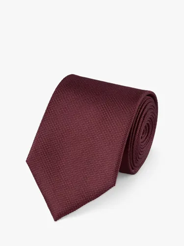 Charles Tyrwhitt Stain Resistant Silk Tie - Burgundy - Male