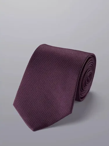 Charles Tyrwhitt Textured Silk Stain Resistant Tie - Blackberry Purple - Male
