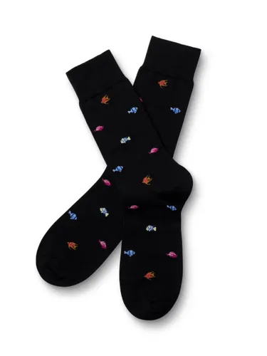 Charles Tyrwhitt Tropical Fish Socks, Black - Black - Male