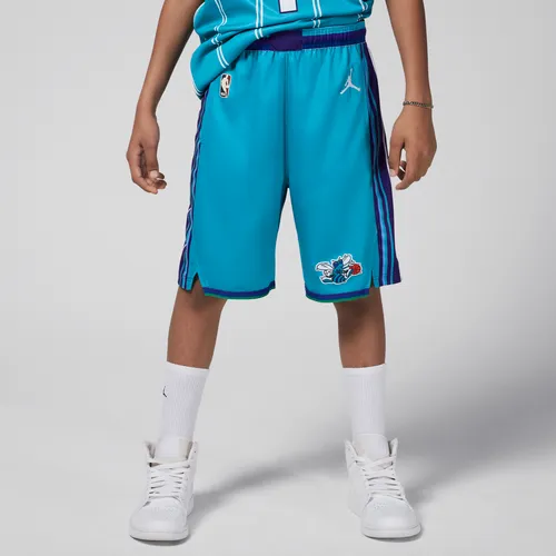 Charlotte Hornets 2023/24 Hardwood Classics Older Kids' (Boys') Jordan Dri-FIT NBA Swingman Shorts - Blue - Polyester