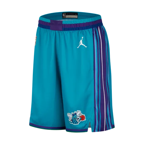 Charlotte Hornets Hardwood Classics 2023/24 Men's Nike Dri-FIT NBA Swingman Shorts - Blue - Polyester
