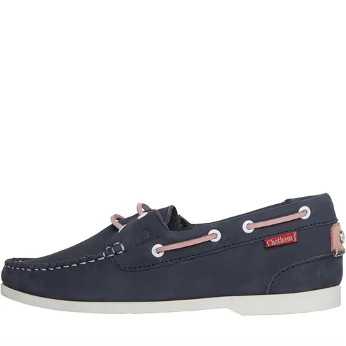 Chatham Marine Womens Willow Boat Shoes Navy/Pink