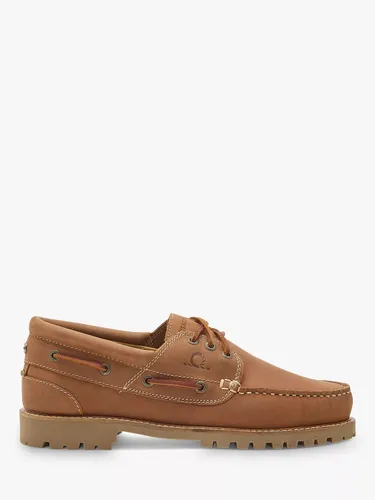 Chatham Sperrin Leather Boat Shoes, Tan - Tan - Male