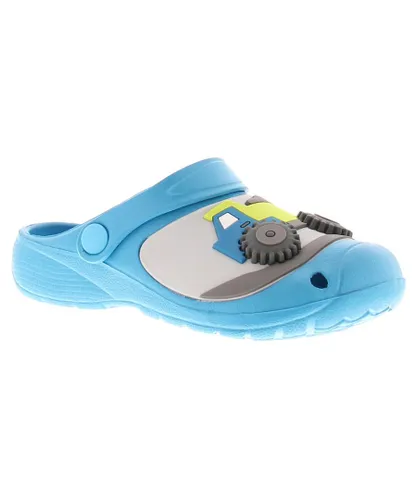 Chatterbox Boys Younger Childrens Sandals Clogs Breach Truck blue