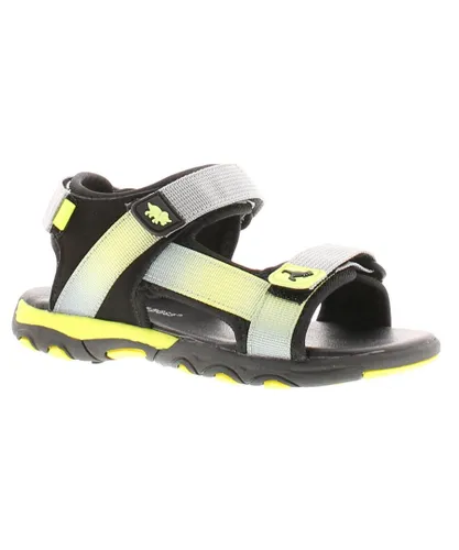 Chatterbox Boys Younger Childrens Sandals Dan Black Yellow