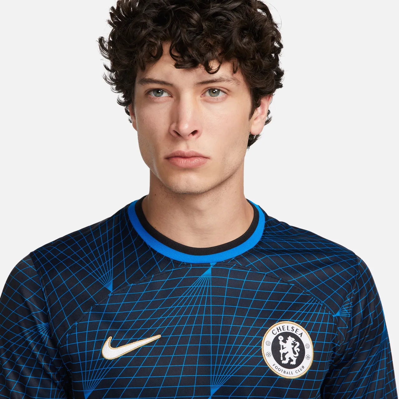 Chelsea F.C. 2023/24 Stadium Away Men's Nike Dri-FIT Football Shirt - Blue - Polyester