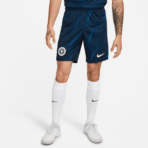 Chelsea F.C. 2023/24 Stadium Away Men's Nike Dri-FIT Football Shorts - Blue - Polyester