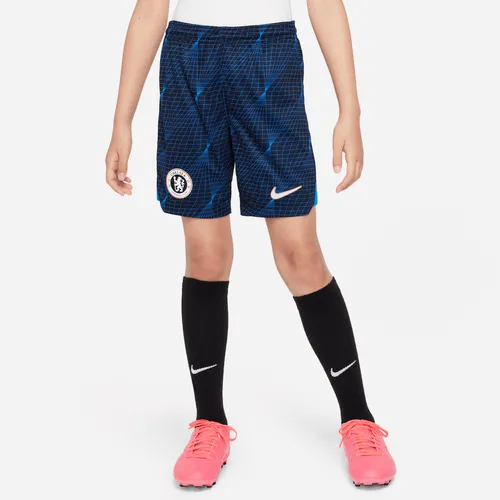 Chelsea F.C. 2023/24 Stadium Away Older Kids' Nike Dri-FIT Football Shorts - Blue - Polyester