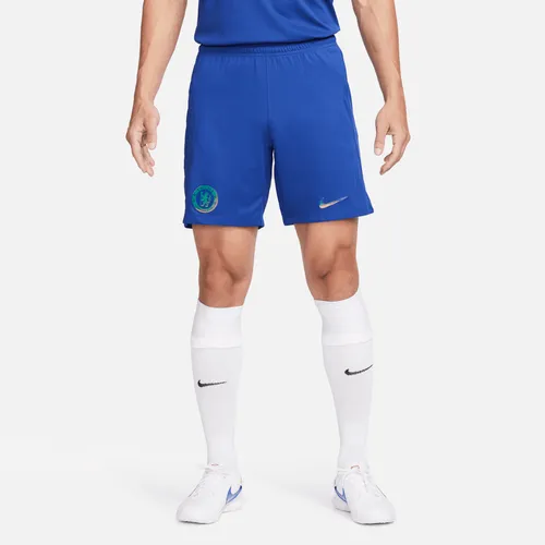 Chelsea F.C. 2023/24 Stadium Home Men's Nike Dri-FIT Football Shorts - Blue - Polyester