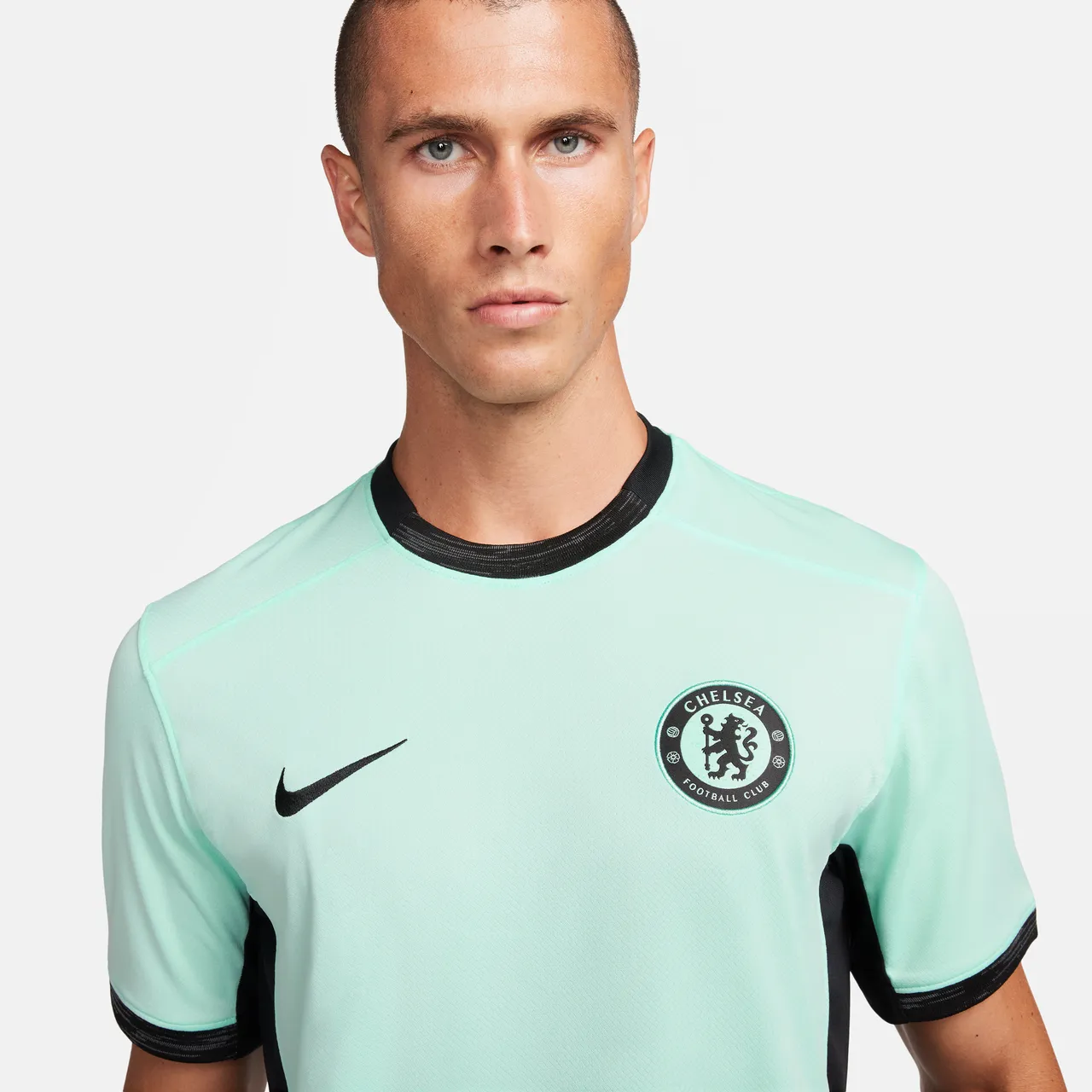 Chelsea F.C. 2023/24 Stadium Third Men's Nike Dri-FIT Football Shirt - Green - Polyester