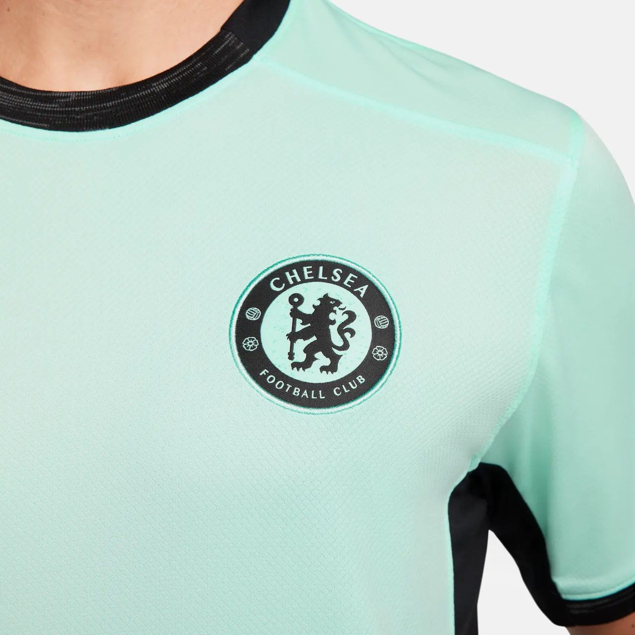 Chelsea F.C. 2023/24 Stadium Third Men's Nike Dri-FIT Football Shirt - Green - Polyester