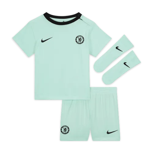 Chelsea F.C. 2023/24 Third Baby/Toddler Nike Football 3-Piece Kit - Green - Polyester