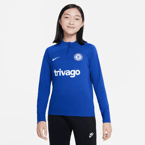 Chelsea F.C. Academy Pro Older Kids' Nike Dri-FIT Football Drill Top - Blue