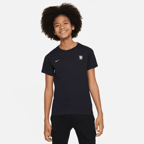 Chelsea F.C. Older Kids' Nike Football T-Shirt - Blue - Cotton