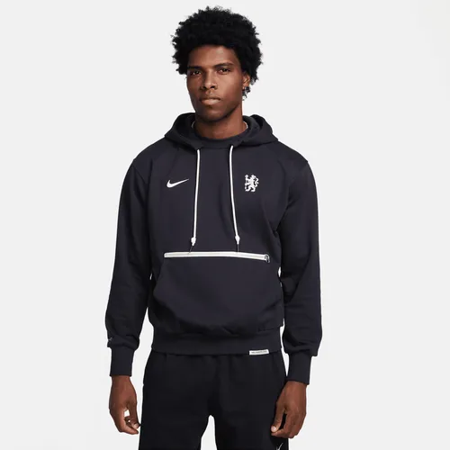 Chelsea F.C. Standard Issue Men's Nike Dri-FIT Football Pullover Hoodie - Blue - Cotton