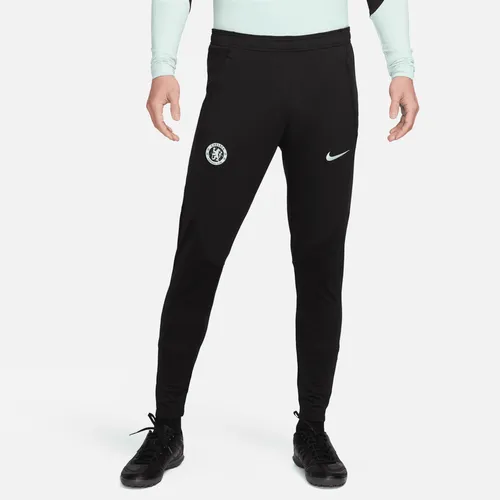Chelsea F.C. Strike Third Men's Nike Dri-FIT Football Knit Pants - Black - Polyester