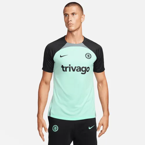 Chelsea F.C. Strike Third Men's Nike Dri-FIT Football Short-Sleeve Knit Top - Green - Polyester