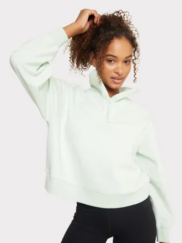 Chelsea Peers 3/4 Zip Sweatshirt - Teal Green - Female