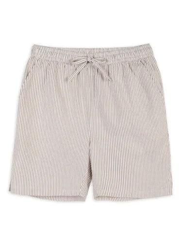 Chelsea Peers Cotton Stripe Shorts, Beige - Beige - Male