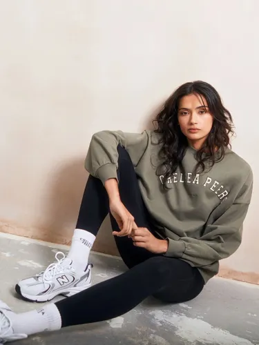 Chelsea Peers GOTS Organic Cotton Logo Sweatshirt, Khaki - Khaki - Female