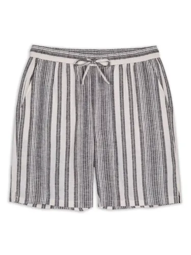 Chelsea Peers Linen Blend Stripe Shorts, White/Multi - White/Multi - Male