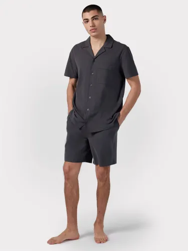 Chelsea Peers Organic Cotton Shorts Pyjama Set - Dark Grey - Male