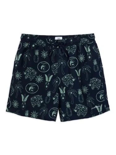 Chelsea Peers Tropical Holiday Print Swim Shorts, Navy - Navy - Male