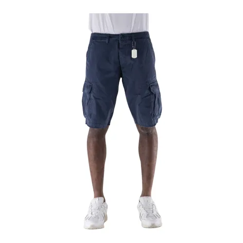 Chesapeake's , Cargo Barras Shorts ,Blue male, Sizes: