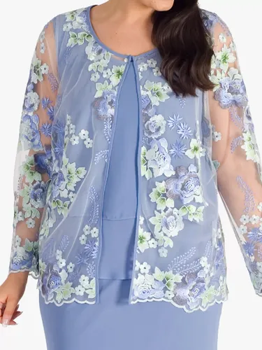 chesca Bluebell Floral Jacket, Bluebell - Bluebell - Female