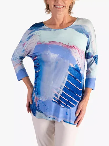 chesca Butterfly Print Batwing Top, Blue/Multi - Blue/Multi - Female
