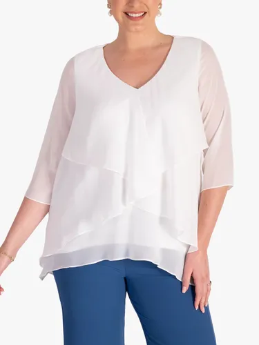chesca Curve Double Layer Top - Ivory - Female
