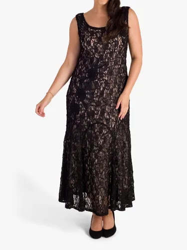 Chesca Lace Cornelli Embroidered Dress - Black - Female