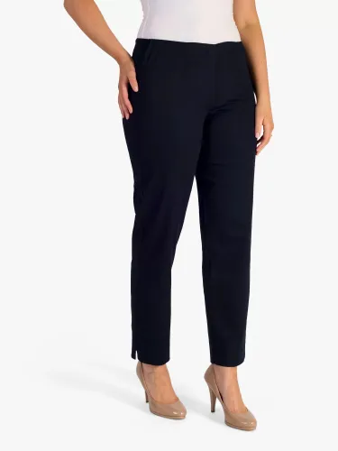 chesca Stretch Cotton Trousers - Navy - Female