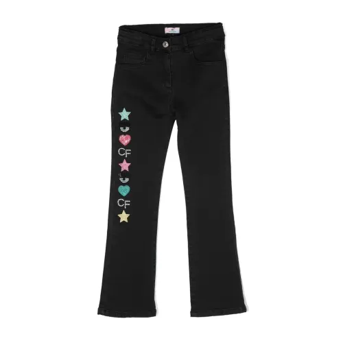 Chiara Ferragni Collection , Chiara Ferragni Jeans Black ,Black female, Sizes: