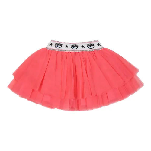 Chiara Ferragni Collection , Elegant Pink Flounced Skirt ,Pink female, Sizes: