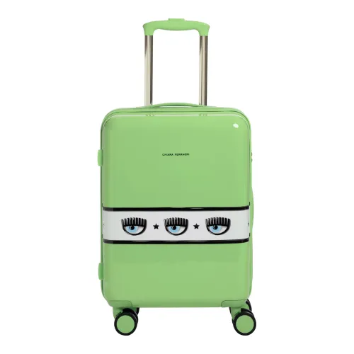 Chiara Ferragni Collection , Logo Pattern Suitcase ,Green female, Sizes: ONE SIZE