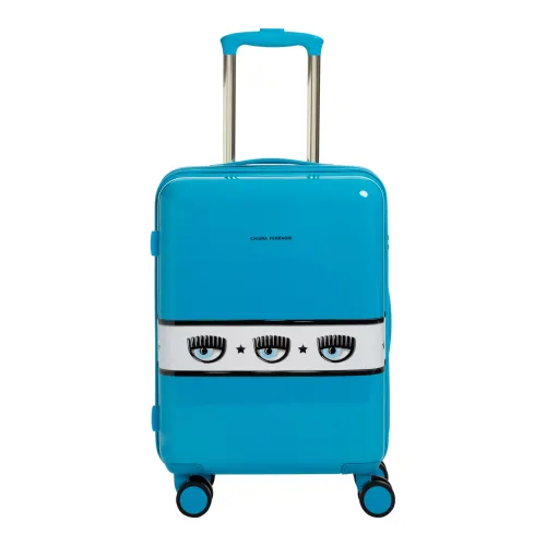 Chiara Ferragni Collection , Logomania Suitcase ,Blue female, Sizes: ONE SIZE