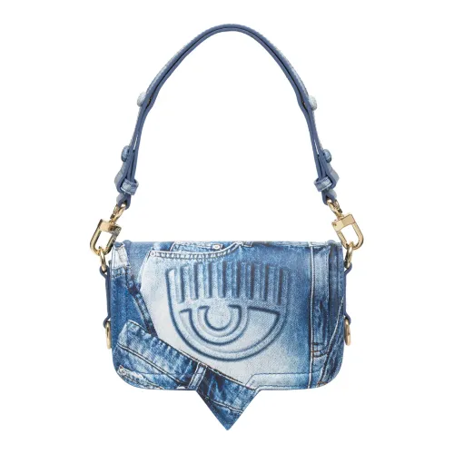 Chiara Ferragni Collection , Patterned Shoulder Bag with Adjustable Strap ,Blue female, Sizes: ONE SIZE