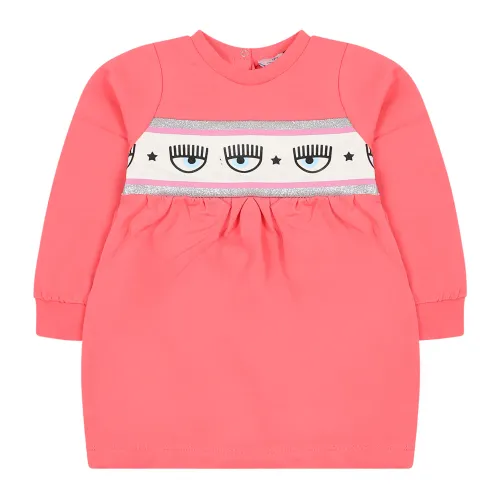 Chiara Ferragni Collection , Pink Casual Dress with Flirting Eyes ,Pink female, Sizes: