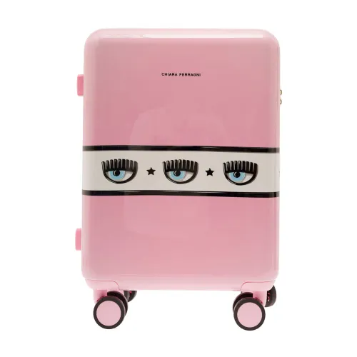 Chiara Ferragni Collection , Pink Maxi Logomania Suitcase ,Pink female, Sizes: ONE SIZE