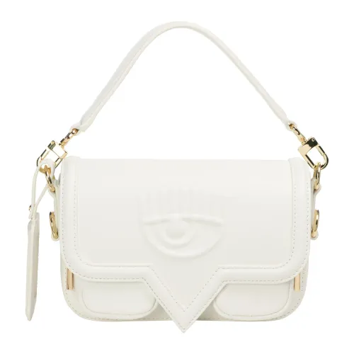 Chiara Ferragni Collection , Plain Handbag with Detachable Strap ,White female, Sizes: ONE SIZE