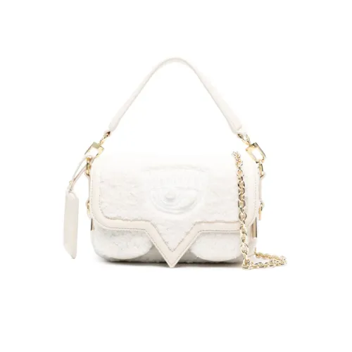 Chiara Ferragni Collection , Teddy Gardenia Synthetic Leather Bag ,White female, Sizes: ONE SIZE